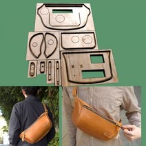 가죽 공예 공방 만들기 도구 남자과 여자 캐주얼 가슴 가방 다이 커터 스텐실 DIY 수제 디자인 템플릿 SM 사이즈 140643, No Stitch Hole S