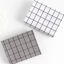 대폭 라미네이트원단 Square Check 2color 방수천, 화이트