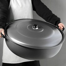 국산 가정 업소용 튀김냄비 대형 명절 볶음 중화 다용도 경질 팬 웍 대형 대용량 튀김솥, 34cm