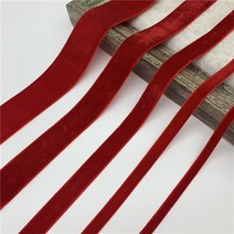 크리스마스 리본 선물포장 리본끈 장식 소품 빨간 벨벳 수제 선물 꽃다발 포장 용품 홈 파티 6mm-38mm, [01] 06, [06] 38MM 3yards