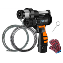 전기 배관청소기계 보일러 하수구 화장실 세면대 막힘, 16.8v 드릴 관통 라인 3m 세트