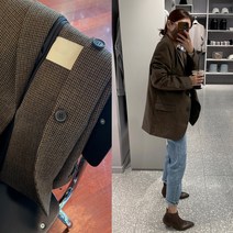 더옷장 프랑주 체크울블레이져(자켓)