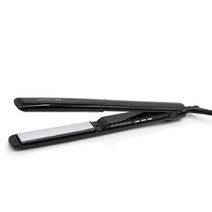 코리올리스 C3 헤어 스트레이트너 플랫 아이언 프로페셔널 헤어 티타늄 플레이트 제어 온도 여성용(검은 광택), 검은색