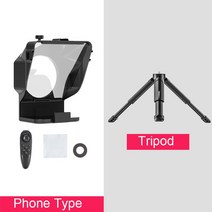 유튜브 영상 인터뷰 촬용 데스크 자막 스마트폰 DSLR 텔러프롬프터및 녹음 미니 휴대용 인스크라이버 모바일 아티팩트 비디오(리모컨 포함), 협력사, 모바일 삼각대용