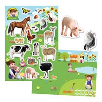 플레이맥스 콩순이 고무자석퍼즐+배경판 자석교구, 콩순이고무자석[농장], 1종