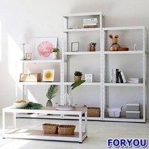 ForU526 슈랙 안전을 생각한 틈새 앵글선반 7단 앵글 선반 철제 조립식앵글, 화이트