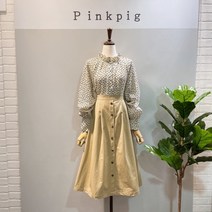 핑크피그 아리아 버튼 스커트(PPA22SK1013)