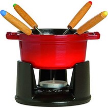 staub 스토우 「미니 초콜릿 퐁듀세트 체리 10cm」퐁듀냄비 Speciality 40509-900, 1개, 상품명참조
