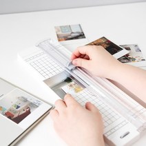 바닥 기스 걱정없는 종이커터 재단기, 블루