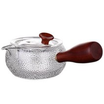 티포트 약탕기 일본식 찻주전자 600Ml 투명 유리 나무 손잡이 차 메이커 커피 물 도구 장식, 01 Photo Color