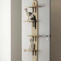 고양이 방문형 캣타워 무타공 문걸이 도어 캣워크 구름다리 스텝 미니 소형 diy