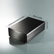 알루미늄 인클로저 88x38x120mm 와이어 드로잉 표면 회로 기판 전원 악기 프로파일 쉘 컨트롤러 사용자 정의, [04] 88x38x120, [01] straightforward