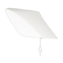 자동차외관부품 차량용부품앞범퍼 견인 후크 커버 아이 캡 쉐보레 크루즈 2016-2018 L LS LT 프리미어 RS, 02 White Passenger Side