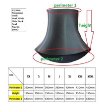 웻슈트 드라이슈트 스쿠버 네오프렌 넥 씰 드라이 슈트 다이빙 수리 교체, [04] L