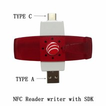 IC 카드 감지기 OTG 전원 공급 휴대용 RFID 판독기, NFC reader writer