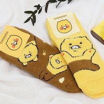 카카오프렌즈 춘식이 발목 수면양말 털안빠지는 고양이 캐릭터 양말