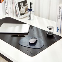 레더스 책상 가죽 데스크매트 중 80*40 자 각인, 블랙(자 각인X)