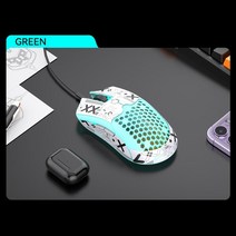 에어 마우스 경량 초경량 무선 ZIYOULANG M5 유선 게임 멀티 키 매, 없음, 4.green