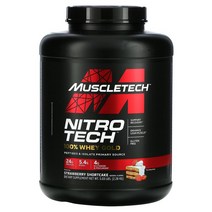 MuscleTech Nitro Tech 100% Whey Gold 딸기 쇼트케이크 5.03lbs(2.28kg), 2.03파운드