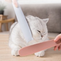 고양이 빗 브러쉬 그루밍 털제거, 핑크