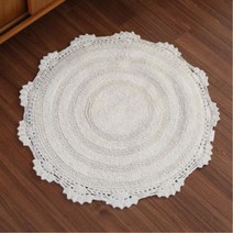 아기 사진촬영용 소품 레이스 원형러그 아이방인테리어 아늑한 베란다매트