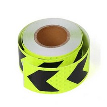 반사스티커 안전경고 테이프 화살표 교통안전 10cm, 옐로우 블랙 10cm x 3m