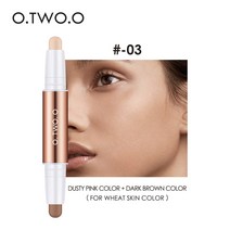 O.TWO.O 컨투어 스틱 3.6g, #03 더스티 핑크색 + 짙은 갈색, 1개