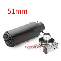 오토바이 촉매 소음기 51mm60mm 입구 파이프 탈출 배기 sc 머플러 db 킬러 유니버설 핏바이크 베스파 포함 gp-project, j, 1개