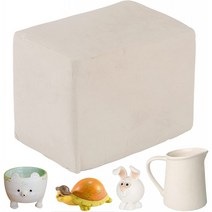 5.5lbs 특수백색 자연건조점토 무독성 자기경화도자점토 어린이용 만능 조형점토 어른조각 도예교실 수공, 단일옵션