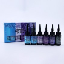 MYKOMI 24색 UV 레진 UV Resin 액세서리 DIY 6색 세트 몰드 세트, 4세트 6색