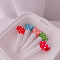 컬러 도트 코끼리 나팔 피리 생일 파티 코끼리피리 구디백 용품 5p, 그린 나팔피리 5p