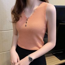 여성 골지 나시