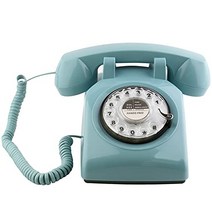 레트로 전화기 미국 빈티지 상인 Retro Rotary Phone 1960년대 기계식-611331, 블랙입니다.
