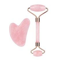 넥크림 목주름패치 Face Roller Massager Gua Sha Scraper Set 페이셜 스킨 케어 도구 Guasha Massage for Neck Skin Wrinkle, [03] set