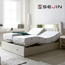 세진침대 벨리타 LED모션베드+라텍스200T매트리스S+S, 펄크림화이트
