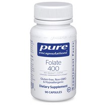 해외 Pure Encapsulations Folate 667mcg 엽산 90캡슐, 3개