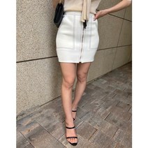 미우 스티치 지퍼 스커트 2color