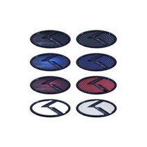 3D K 엠블럼 / 기아 K9 카니발 K7 스팅어 K5 엠블럼 프리미엄 에볼루션 커스텀 앰블럼 Custom Emblem, 중형 Medium 129x55mm, 블랙 유광 Black Glossy, 카본 블랙 Carbon Black