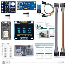 ESP8266 온도 습도 대기압 광 센서 장착 기상 관측 키트 Arduino IDE IoT 스타터 용 0.96, 단일옵션, 한개옵션0