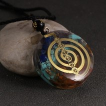 게르마늄목걸이 미세전류 일본자석 운동선주 혈액순환 원적외선 자석 음이온 목걸이 reiki 치유 orgone 쥬얼리 패션 요가 다채로운 칩 스톤 천연 차크라 에너지 펜던트 진자, 없음