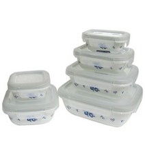 빵빵야 코렐 블루베리 반찬통 직사각 200ml 냉장보관 밀폐