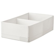 이케아 스투크 칸막이정리함 화이트20x34x10cm 폴리에스테르100%, 1개