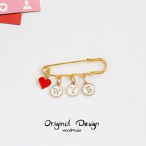 네잎클로버뱃지 행운 응원 선물 수유역 노점 커플 행운 맞춤제작 팬던트 펜던트 네잎클로버 브로치, 하트 문구3가지 요청사항 기재