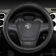 핸들 커버 자동차 운전대 미끄럼방지 정품 가죽 MG ZS GS MG3 MG5 MG6 MG7 GT 360 건담 350 부품 TF 6 액세서리, BLACK O SHAPE