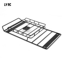 금속 루프 랙 롤 케이지 수하물 트레이 LED 라이트 바 1/10 RC 크롤러 자동차 축 SCX10 지프 랭글러 바디 쉘