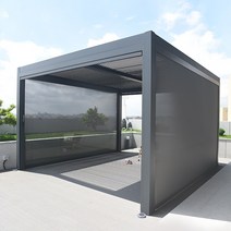 카페 테라스 어닝 전망대 야외 안뜰 알루미늄 합금 슬라이딩 천막 빌라 정원 테라스 레저 파빌리온, 한개옵션0