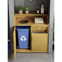 대형 분리수거함 쓰레기통 수납함 양문 수납장 폐기물, 골든 단일문-길이 50x너비 55x110cm