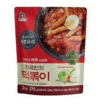 바로쿡 한국인의 떡볶이 2인분 X 3봉지 쌀떡 채소 믹스 제공 6분 완성 밀키트, 3개