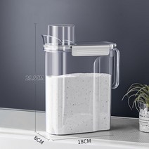 가루세제통 밀봉 된 세탁 보관 상자 뚜껑이있는 분말 용기 세척 및 투명 플라스틱 건조 식품 시리얼 항아리, 3리터