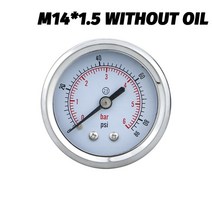 Y50z 축 수압 게이지 스테인레스 스틸 쉘 스레드 연결 휴대용 진공 압력, [14] 0-40Mpa, [08] 08